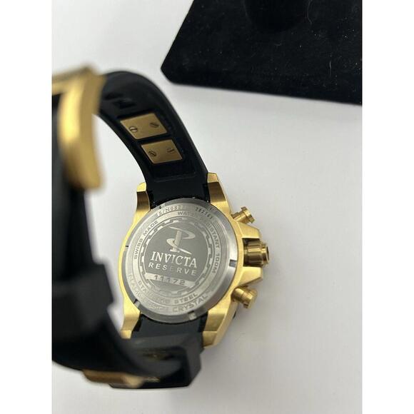 Invicta  Men’s Bolt 51mm Gold Stainless Steel Case with Black  Strap mens watch